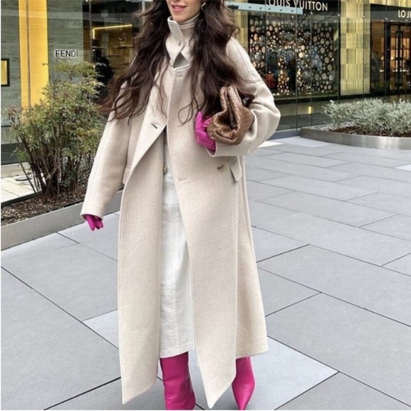 NWT ZARA OVERSIZED MANTENCO WOOD collar Size M 
🚨FIRM PRICE NO DISCOUNT - Picture 10 of 16